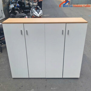 Tủ Gỗ 4 Cánh Trắng 1M3x1M1 Cũ Giá Rẻ