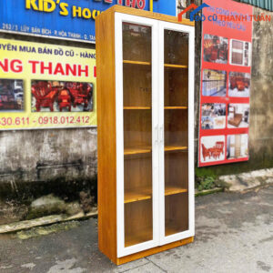 Tủ Trưng Bày Cao 2M42 Cũ Cánh Kính Trong Suốt