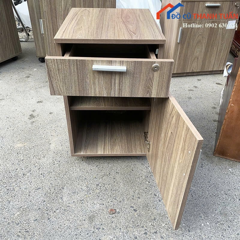tu-hs-G350k-2 Tủ Cabin Cũ Vân Gỗ Thiết Kế 2 Ngăn (Nhiều Mẫu)