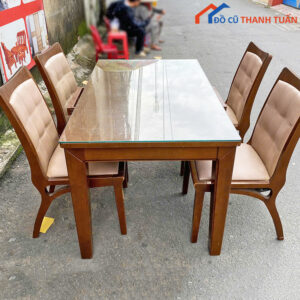 Bộ Bàn Ăn Gia Đình Gỗ Tự Nhiên Cũ Giá Tốt