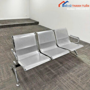 Băng Ghế Chờ 3 Chỗ Inox Bền Bỉ Cũ Giá Rẻ