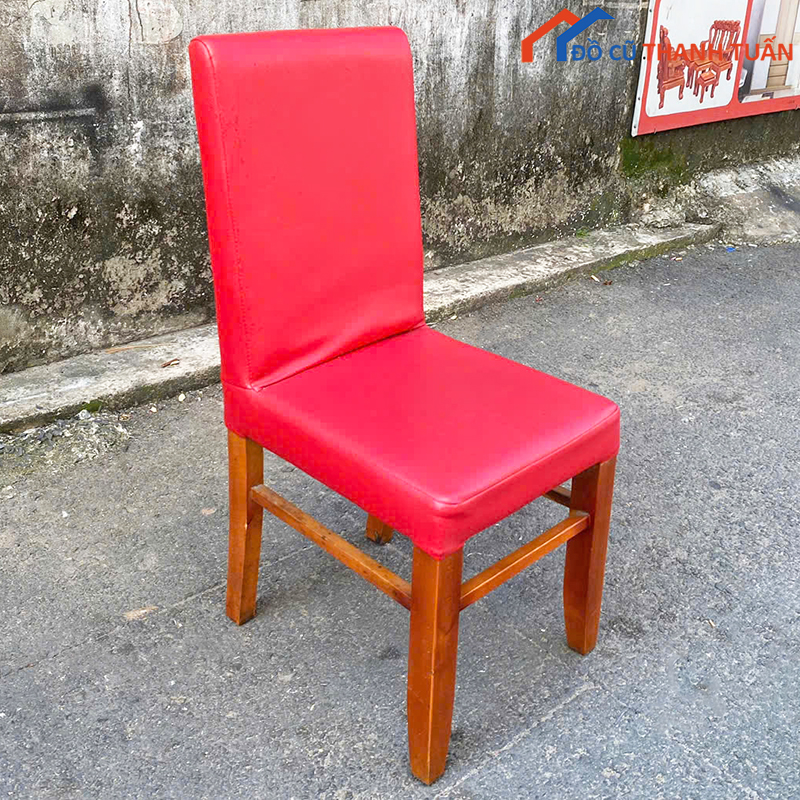 GHE-NHA-HANG-CU-1 Ghế Nhà Hàng Bọc Da Chân Gỗ Cũ Giá Rẻ (Nhiều Màu)