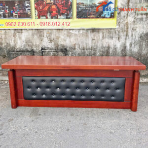Bàn Giám Đốc 2Mx70CM Ốp Da Màu Đen Cũ