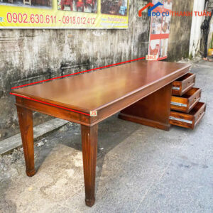 Bàn Làm Việc Giám Đốc 2M3 Gỗ Tự Nhiên Cũ