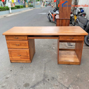 Bàn Làm Việc Giám Đốc 1M7 Gỗ Xoan Đào Cũ