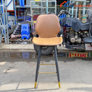 Ghế Bar Cũ Bọc Đệm Màu Cam Dáng Cao Hiện Đại