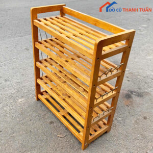 Kệ Giày Dép 5 Tầng Gỗ Tự Nhiên Cũ Giá Rẻ