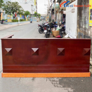 Quầy Lễ Tân Gỗ 2M1 Màu Nâu Cũ Giá Rẻ