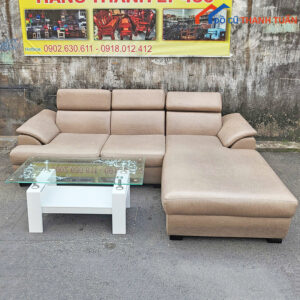 Bộ Sofa Góc L Bọc Da Hiện Đại Cũ