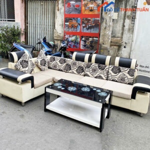 Bộ Sofa Góc L Hoa Văn Sang Trọng Cũ