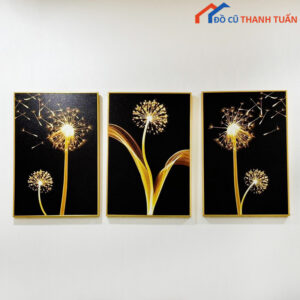 Bộ 3 Tranh Treo Tường Hoa Nở Trong Đêm Cũ