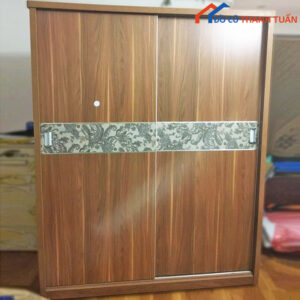 Tủ Áo 2 Cánh Cửa Lùa Cũ Màu Nâu Giá Rẻ