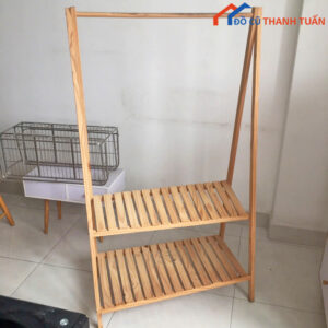 Kệ Gỗ Treo Quần Áo 2 Tầng Cũ Giá Rẻ