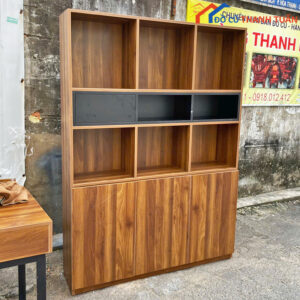 Tủ Kệ Trưng Bày 1M3x1M8 Màu Nâu Cũ