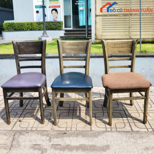 Combo 3 Ghế Cabin Gỗ Có Đệm Cũ Giá Rẻ