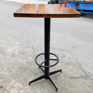 Bàn Bar Mặt Vuông 60CM Chân Sắt Cũ Giá Rẻ