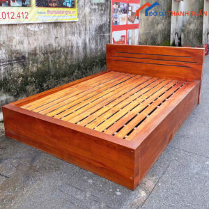 Giường Ngủ 1M4x2M Cũ Gỗ Tự Nhiên Bền Đẹp