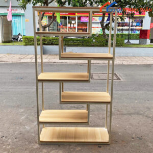 Kệ Sắt Mặt Gỗ 1Mx1M8 Nhiều Ngăn Cũ Giá Rẻ