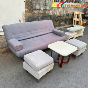 Sofa Bed Màu Xám 1M9 Cũ Thiết Kế Tối Giản