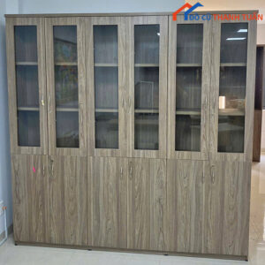 Tủ Hồ Sơ 6 Cánh Kính 2M2x2M18 Hiện Đại Cũ