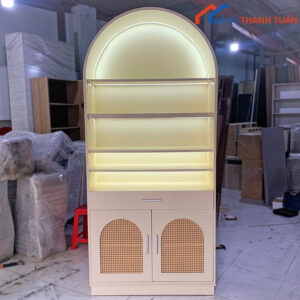 Tủ Trưng Bày Tiệm Nail Mái Vòm Hiện Đại Tồn Kho