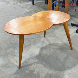 Bàn Trà Tròn Đôi Cũ Phong Cách Hiện Đại