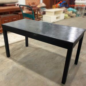 Bàn Ăn Gỗ Mặt Chữ Nhật Màu Đen Cũ Giá Rẻ