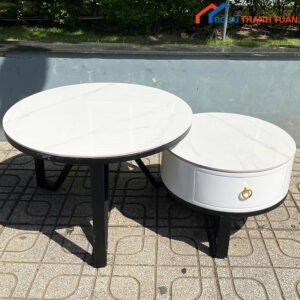 Thanh Lý Bàn Trà Đôi Mặt Tròn Cao Cấp Mới 99%