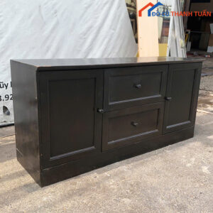 Tủ Tivi Để Sàn Cũ 1M6x77CM Màu Đen Đẹp