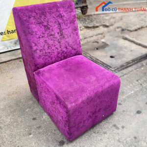 Ghế Sofa Nhung Tựa Cao Màu Tím Cũ Giá Rẻ