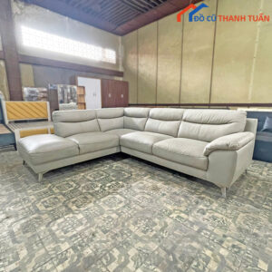 Thanh Lý Sofa Chữ L Xám Ghi Hiện Đại Mới 99%