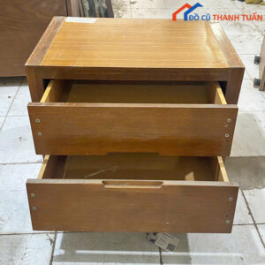 Tủ Gỗ Đầu Giường Cũ 2 Hộc Ngăn Kéo