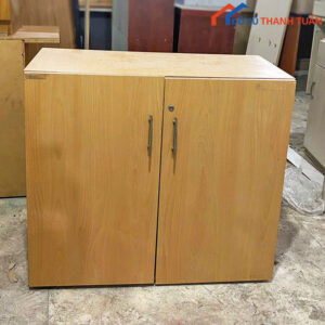 Tủ Hồ Sơ Gỗ Cũ 2 Cánh Màu Vàng Sáng