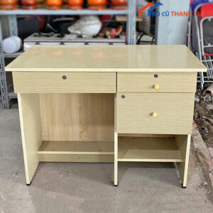 Bàn Làm Việc Gỗ Cũ Màu Kem 1M Giá Rẻ