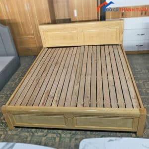 Giường Gỗ Sồi 1M8x2M Tồn Kho Thanh Lý Giá Tốt
