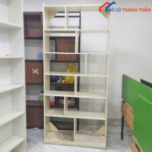Kệ Gỗ Màu Trắng 1Mx2M2 Cũ Giá Rẻ