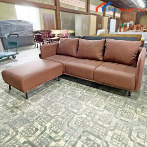 Thanh Lý Sofa Bọc Da Màu Nâu Mới 99% Giá Tốt
