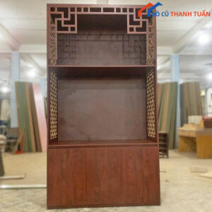Tủ Thờ Chạm Hoa Văn Sang Trọng Mới 99%