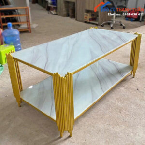 Thanh Lý Bàn Trà Vân Đá Trắng Sang Trọng Mới 99%