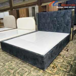 Thanh Lý Giường Nhung 1M6x2M Mới 99%