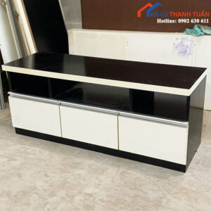 Kệ Tivi Gỗ Cũ 1N2 Màu Trắng Đen Giá Rẻ