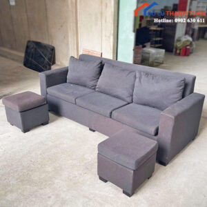 Bộ Sofa Vải 2M2 Cũ Màu Ghi Xám Giá Rẻ