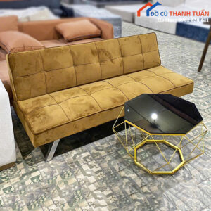 Bộ Sofa Giường Bọc Nhung Sang Trọng Mới 99%