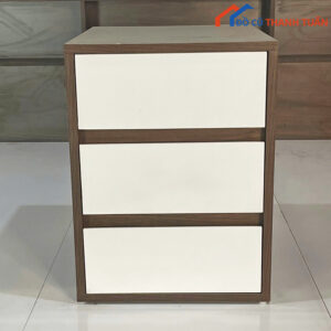 Tab Đầu Giường Gỗ Nâu Viền Trắng Sang Trọng Mới 99%