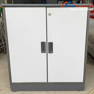 Tủ Văn Phòng Cũ 2 Cánh Mở Màu Trắng