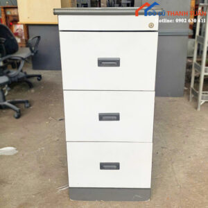 Tủ Hồ Sơ Cũ 3 Ngăn Màu Trắng Xám Giá Rẻ