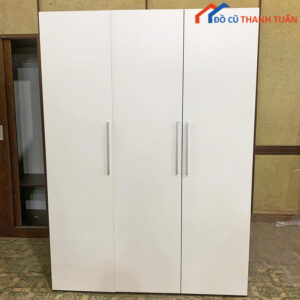 Tủ Áo Gỗ 3 Cánh Màu Trắng Đơn Giản Mới 99%