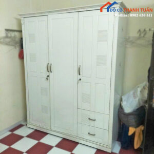 Tủ Quần Áo Cũ 3 Cánh Màu Trắng
