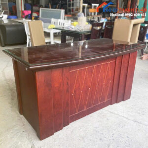 Bàn Giám Đốc 1M6x80CM Mặt Kính Cũ