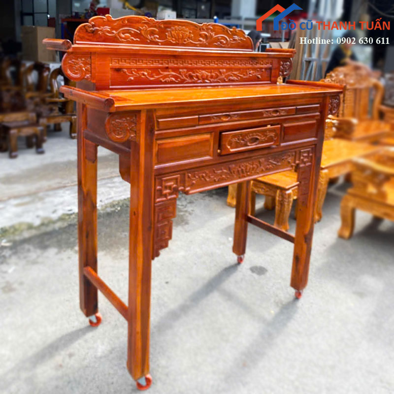Bàn Thờ Tràm Vàng 1M27 Cổ Điển Mới 99% (Nhiều Mẫu)